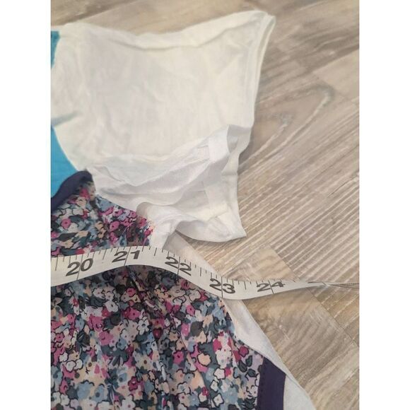 Sacred Threads Dress Bohemian Women’s Medium Sort Sleeve Midi Blue White New - Picture 4 of 7